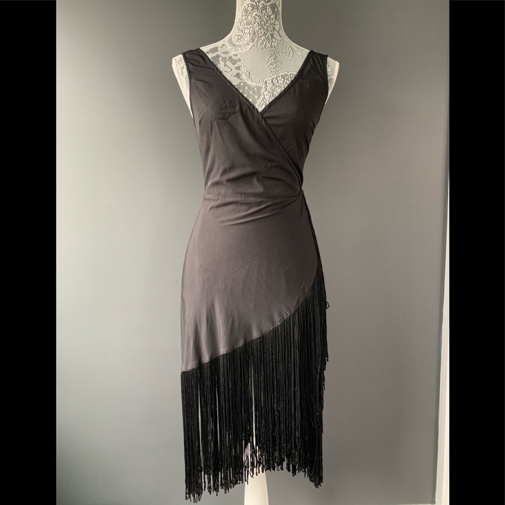 ASOS Petite - Fringe Wrap Dress - LBD